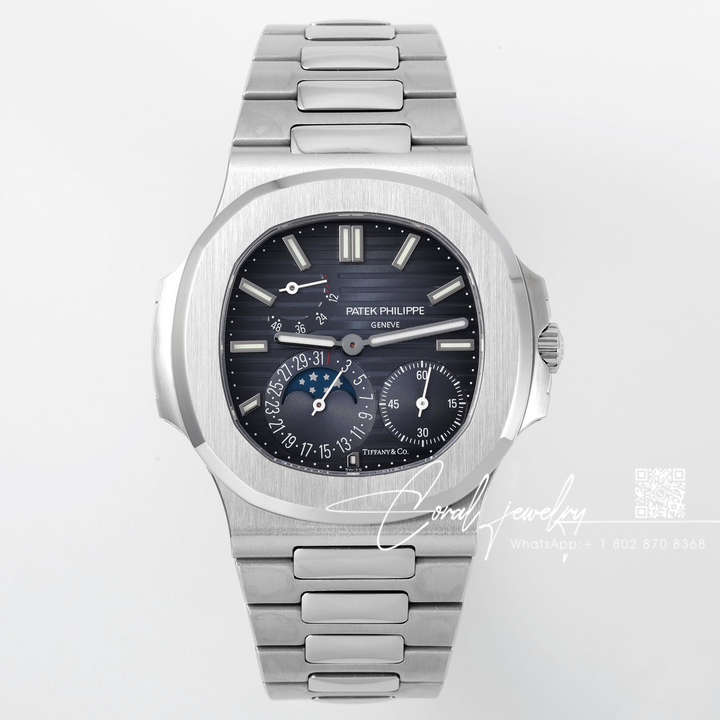 Replica Patek Philippe Nautilus Moonphase 5712 Ppf Ss Blue Dial Swiss 240 Ps (1)