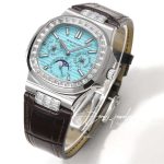 Replica Patek Philippe Nautilus Perpetual Calendar 5740 Ppf Azure Dial Diamond Bezel Swiss 240 Ps (2)