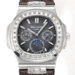 Replica Patek Philippe Nautilus Perpetual Calendar 5740 Ppf Gray Dial Diamond Bezel Swiss 240 Ps (3)