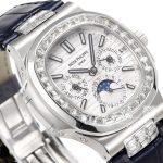 Replica Patek Philippe Nautilus Perpetual Calendar 5740 Ppf White Dial Diamond Bezel Swiss 240 Ps (5)