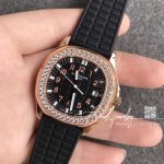 Replica Patek Philippe Quanaut Luce Ladies 5067a Ppf Rg & Diamonds Black Dial Swiss E23 250sc (2)