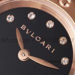 Replica Bvlgari B.zero Bvf Black Dial In Rose Gold On Black Ceramic Bracelet (4)