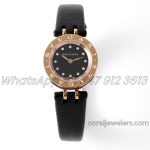 Replica Bvlgari B.zero Bvf Black Dial In Rose Gold On Black Leather Strap (1)