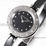 Replica Bvlgari B.zero Bvf Black Dial In Steel On Black Ceramic Bracelet (2)