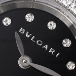 Replica Bvlgari B.zero Bvf Black Dial With Diamond Bezel In Steel On Black Ceramic Bracelet (4)