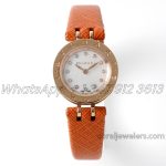 Replica Bvlgari B.zero Bvf Mop Dial In Rose Gold On Orange Leather Strap (1)