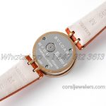 Replica Bvlgari B.zero Bvf Mop Dial In Rose Gold On Orange Leather Strap (2)