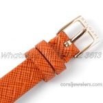 Replica Bvlgari B.zero Bvf Mop Dial In Rose Gold On Orange Leather Strap (7)