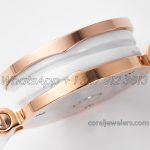 Replica Bvlgari B.zero Bvf Mop Dial In Rose Gold On White Ceramic Bracelet (5)