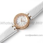 Replica Bvlgari B.zero Bvf Mop Dial In Rose Gold On White Leather Strap (7)