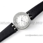 Replica Bvlgari B.zero Bvf Mop Dial In Steel On Black Leather Strap (3)