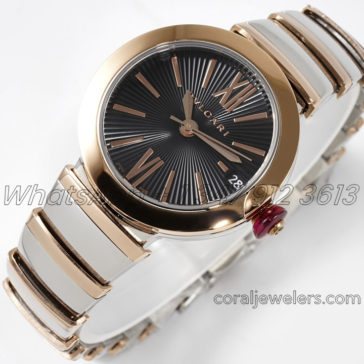 Replica Bvlgari Lvcea Bvf Black Dial In Rose Goldsteel (1)