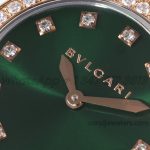 Replica Bvlgari Lvcea Bvf Emerald Green Dial In Rose Goldsteel With Diamond Bezel (4)