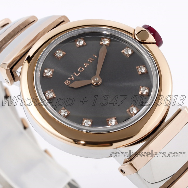 Replica Bvlgari Lvcea Bvf Grey Dial In Rose Goldsteel (1)