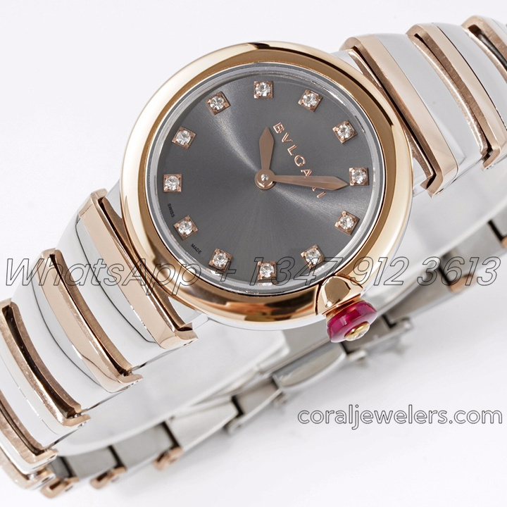 Replica Bvlgari Lvcea Bvf Grey Dial In Rose Goldsteel (2)