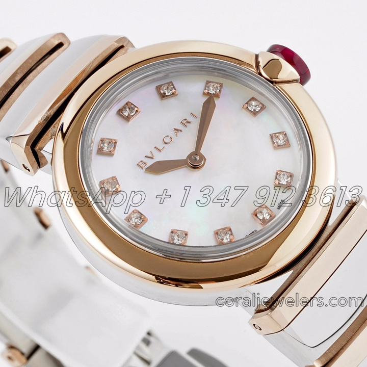 Replica Bvlgari Lvcea Bvf Mop Dial In Rose Goldsteel (1)