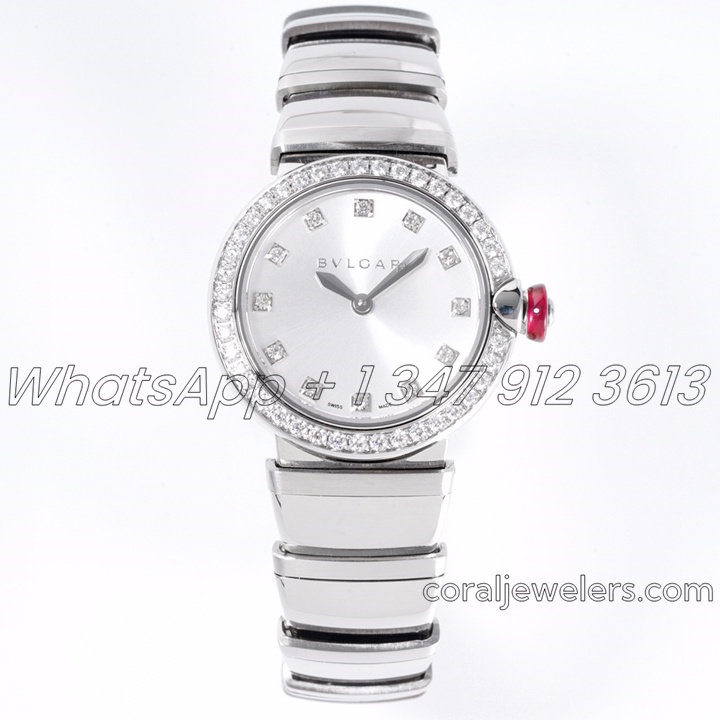 Replica Bvlgari Lvcea Bvf Mop Dial In Steel With Diamond Bezel (1)