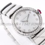 Replica Bvlgari Lvcea Bvf Mop Dial In Steel With Diamond Bezel (2)