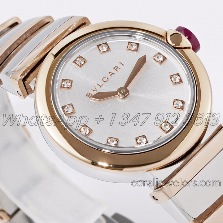 Replica Bvlgari Lvcea Bvf Silver Dial In Rose Goldsteel (1)