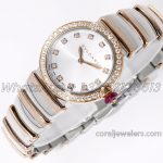 Replica Bvlgari Lvcea Bvf Silver Dial In Rose Goldsteel With Diamond Bezel (3)