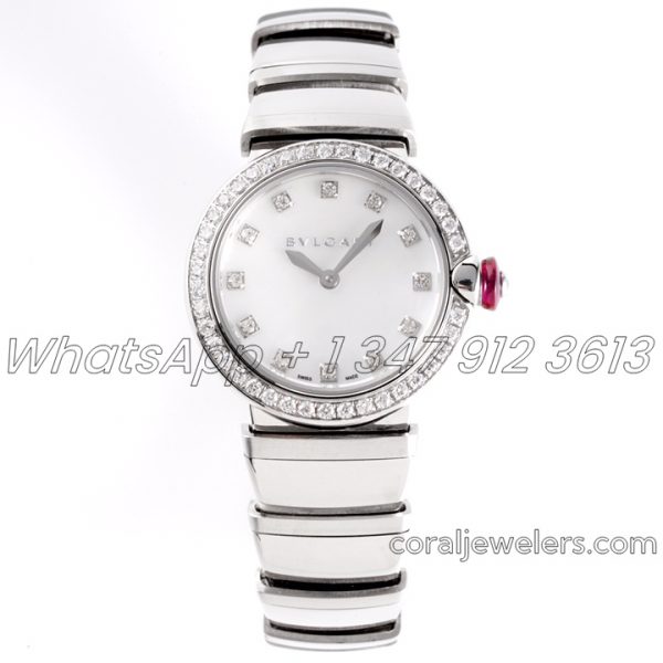 Replica Bvlgari Lvcea Bvf Silver Dial In Steel With Diamond Bezel (1)