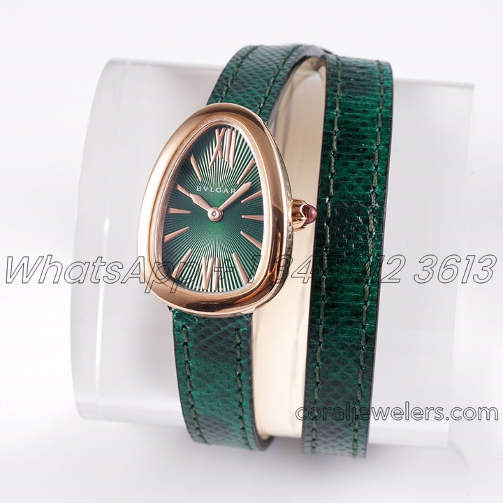 Replica Bvlgari Serpenti Bvf Green Dial In Rose Gold (1)