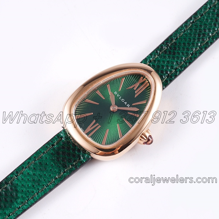 Replica Bvlgari Serpenti Bvf Green Dial In Rose Gold (2)