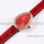 Replica Bvlgari Serpenti Bvf Red Dial In Rose Gold With Diamond Bezel (2)