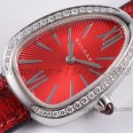 Replica Bvlgari Serpenti Bvf Red Dial In Steel With Diamond Bezel (3)