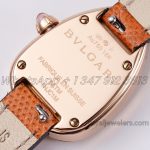 Replica Bvlgari Serpenti Bvf White Dial In Rose Gold With Diamond Bezel On Brown Double Wrap Leather Watch (8)