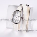 Replica Bvlgari Serpenti Bvf White Mop Dial In Steel With Diamond Bezel (1)