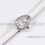 Replica Bvlgari Serpenti Bvf White Mop Dial In Steel With Diamond Bezel (2)