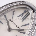 Replica Bvlgari Serpenti Bvf White Mop Dial In Steel With Diamond Bezel (4)