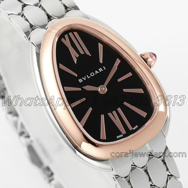 Replica Bvlgari Serpenti Seduttori Bvf Black Dial Rose Gold Bezel (2)