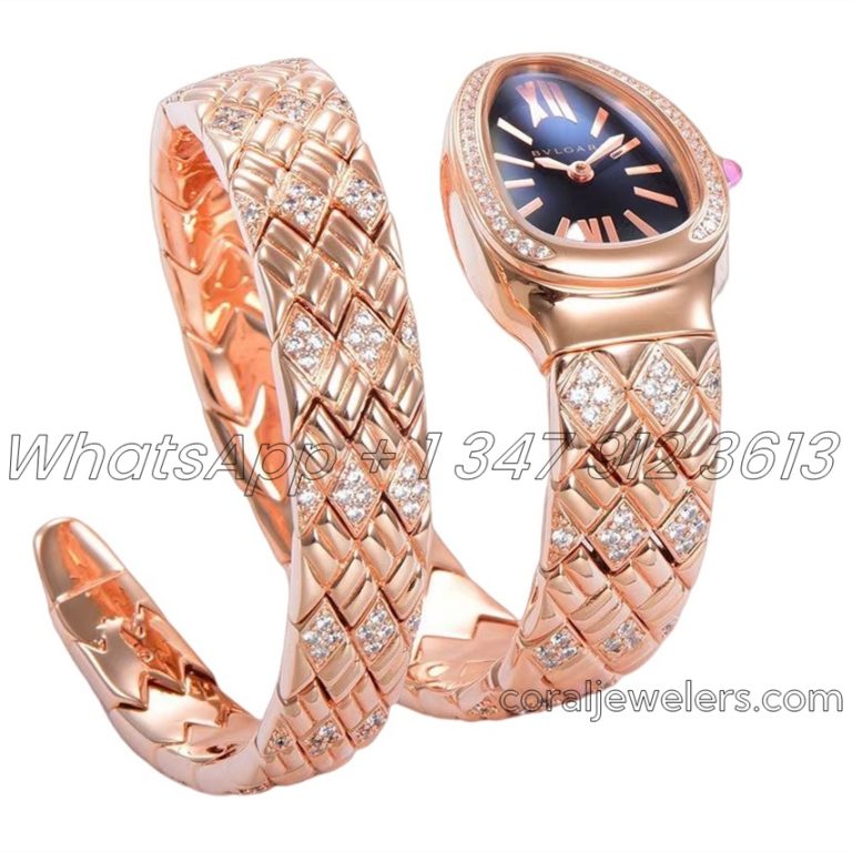 Replica Bvlgari Serpenti Seduttori Bvf Black Dial In Rose Gold With Diamonds (1)