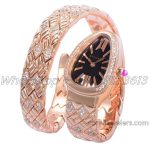 Replica Bvlgari Serpenti Seduttori Bvf Black Dial In Rose Gold With Diamonds (8)