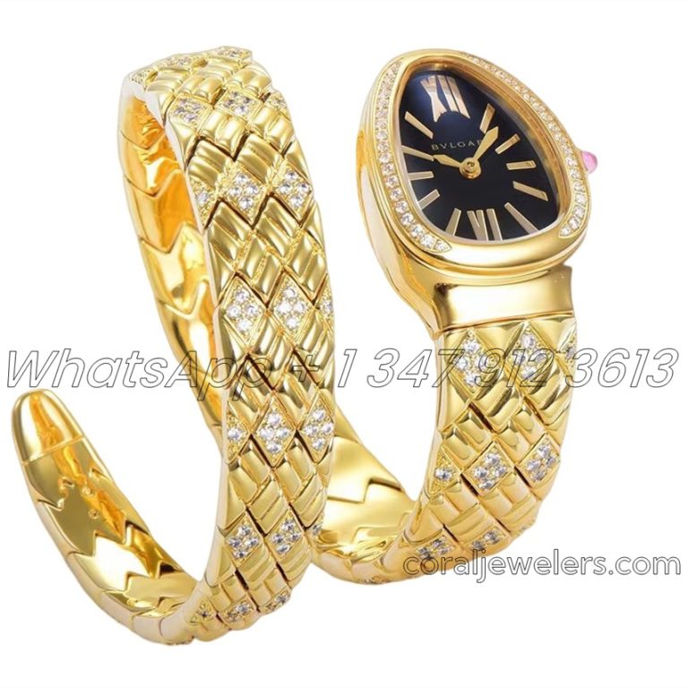 Replica Bvlgari Serpenti Seduttori Bvf Black Dial In Yellow Gold With Diamonds (6)