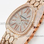 Replica Bvlgari Serpenti Seduttori Bvf Full Diamond Paved Dial In Yellow Gold (3)