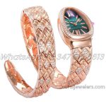 Replica Bvlgari Serpenti Seduttori Bvf Green Dial In Rose Gold With Diamonds (1)