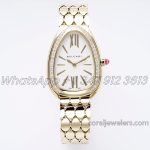 Replica Bvlgari Serpenti Seduttori Bvf Ref 103147 White Dial In Yellow Gold With Diamond Bezel (1)