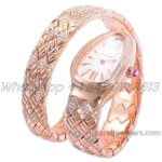 Replica Bvlgari Serpenti Seduttori Bvf White Dial In Rose Gold With Diamonds (3)