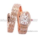 Replica Bvlgari Serpenti Seduttori Bvf White Dial In Rose Gold With Diamonds (5)