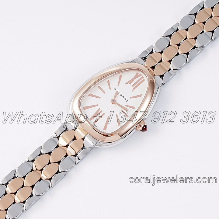 Replica Bvlgari Serpenti Seduttori Bvf White Dial In Steelrose Gold (2)