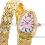 Replica Bvlgari Serpenti Seduttori Bvf White Mop Dial In Yellow Gold With Diamonds (1)