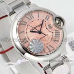 Replica Cartier Ballon Bleu 33mm Af Pink Dial In Steel (4)