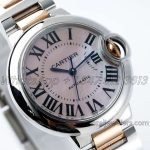 Replica Cartier Ballon Bleu 33mm Af Pink Dial In Steel Yellow Gold (4)