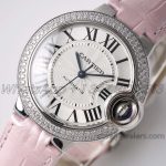 Replica Cartier Ballon Bleu 33mm Af Ss & Diamonds Silver Dial (3)