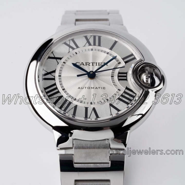 Replica Cartier Ballon Bleu 33mm Af Silver Dial In Steel (11)