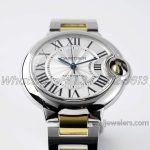 Replica Cartier Ballon Bleu 33mm Af Silver Dial In Steel Yellow Gold (2)