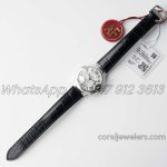 Replica Cartier Ballon Bleu 33mm Af Silver Dial In Steel On Black Leather Strap (9)